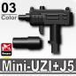 Preview: Minifig Cat Mini-Uzi Submachine Gun with detachable Silencer