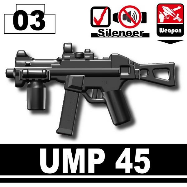 Minifig Cat UMP45 Submachine Gun