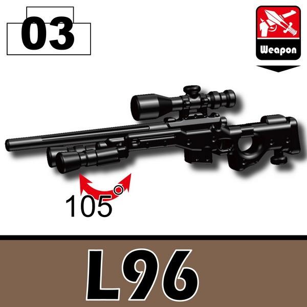 Minifig Cat L96 Scharfschützengewehr mit beweglichem Zweibein