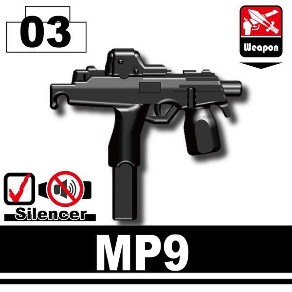 Minifig Cat MP9 Submachine Gun