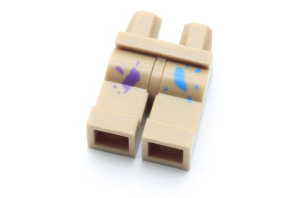 LEGO® Beine dark tan 970c00pb0097 Hips and Legs with Paint Spots Multicolor Pattern