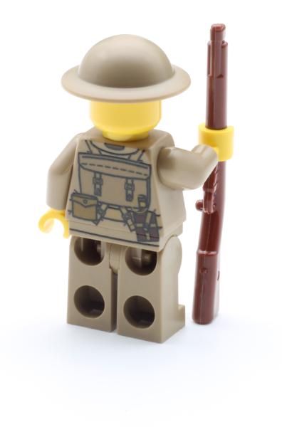 Britischer Soldat mit Lee Enfield aus LEGO® Steinen (WW2)