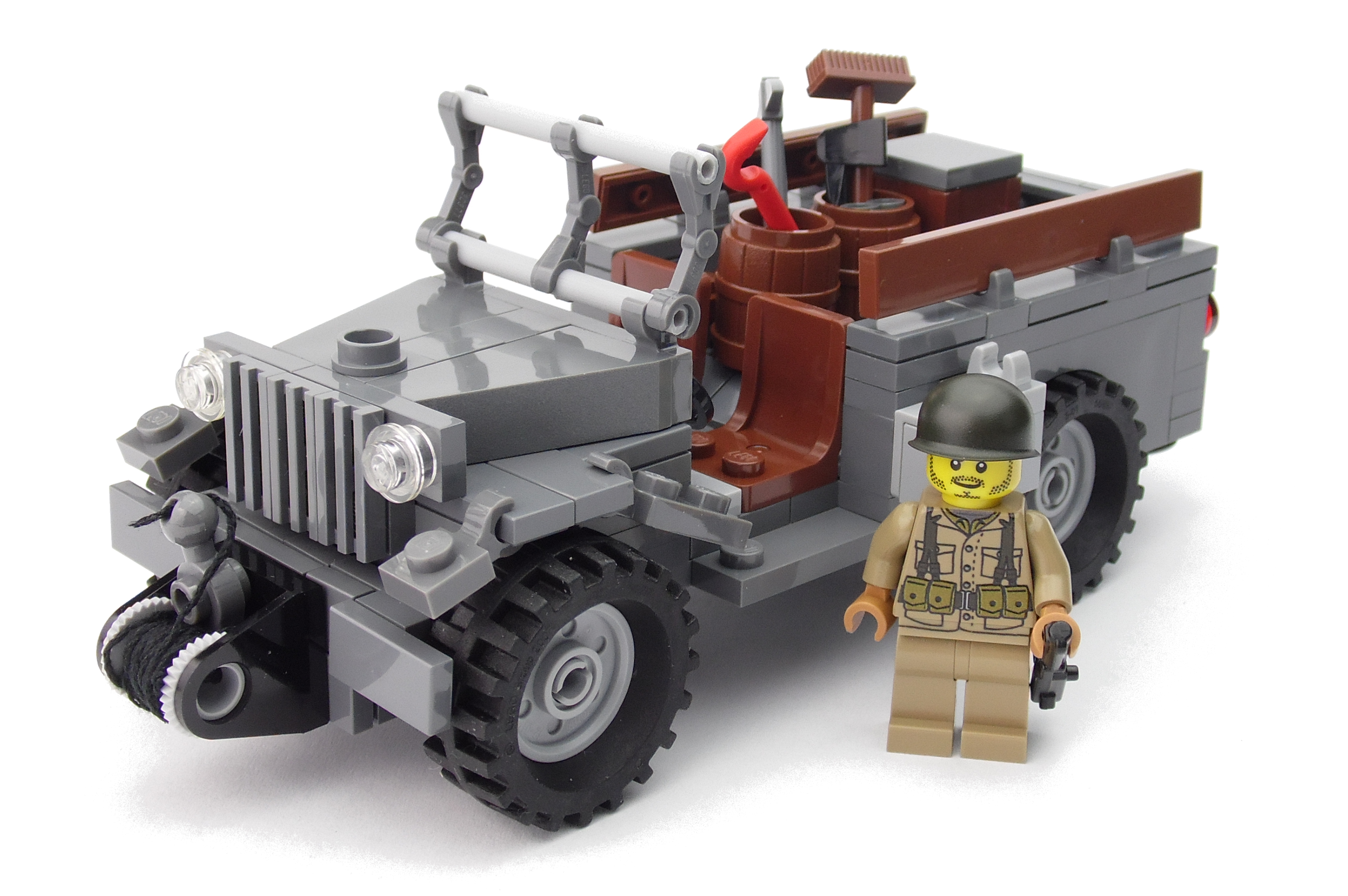 US Jeep Dodge WC 51 aus LEGO® Steinen. Leichter WW2 Truck der US Armee