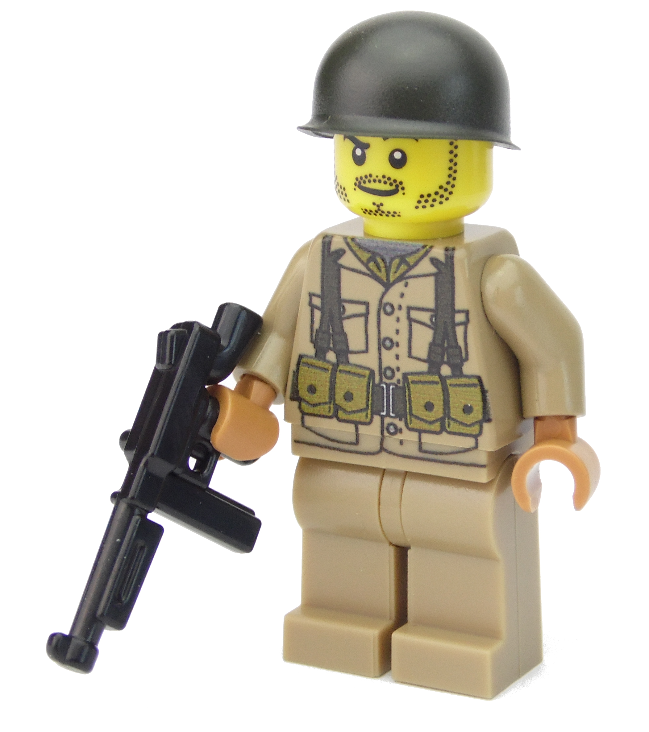 WW2 US Soldat BrickArms Thompson Amerikanische Custom Figur aus LEGO® Teilen 