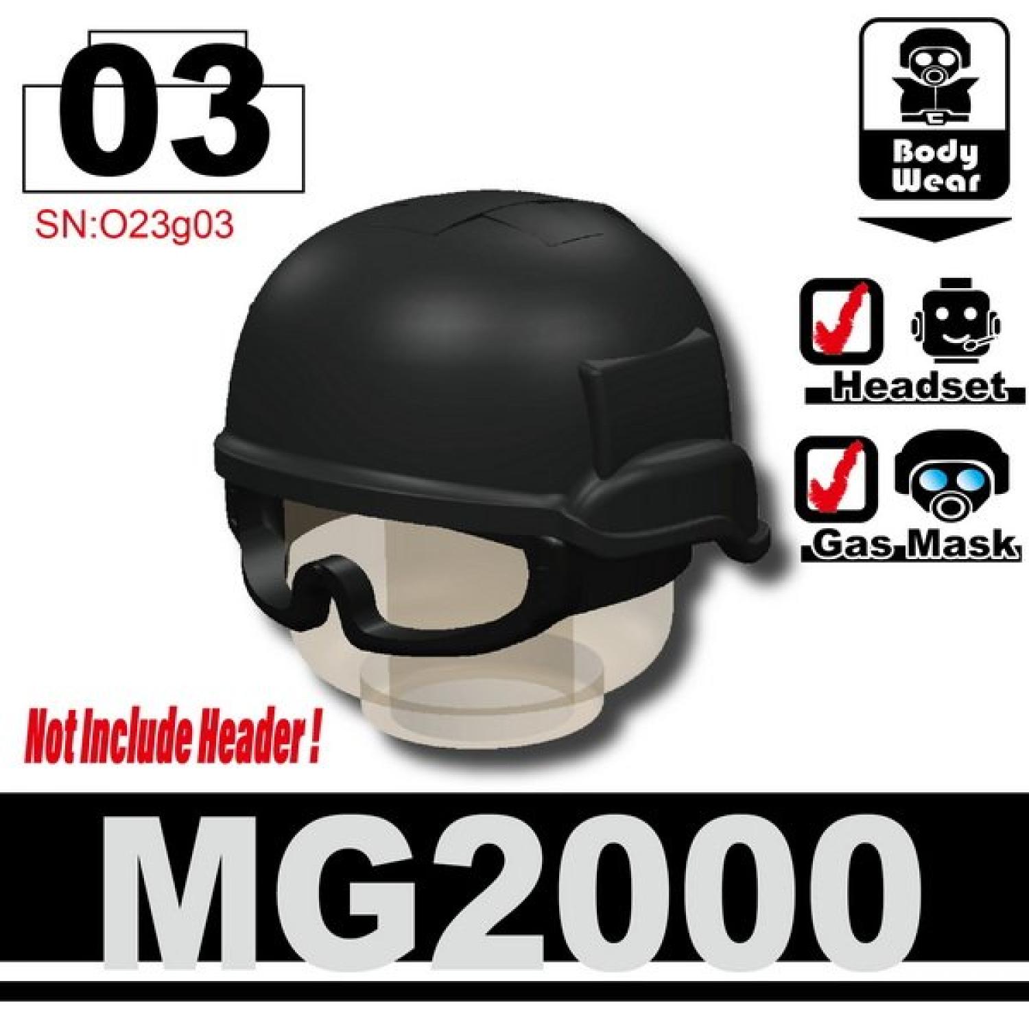 Minifig Cat MG2000 Stahlhelm mit taktischer Brille