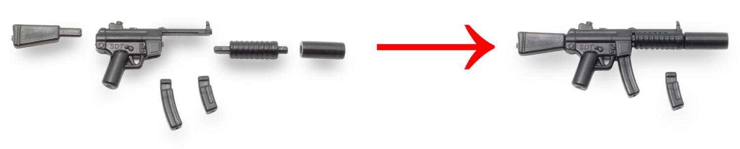 Minifig Cat MP5 S, dismountable