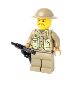 Britischer Soldat mit Sten MP aus LEGO® Steinen (WW2)